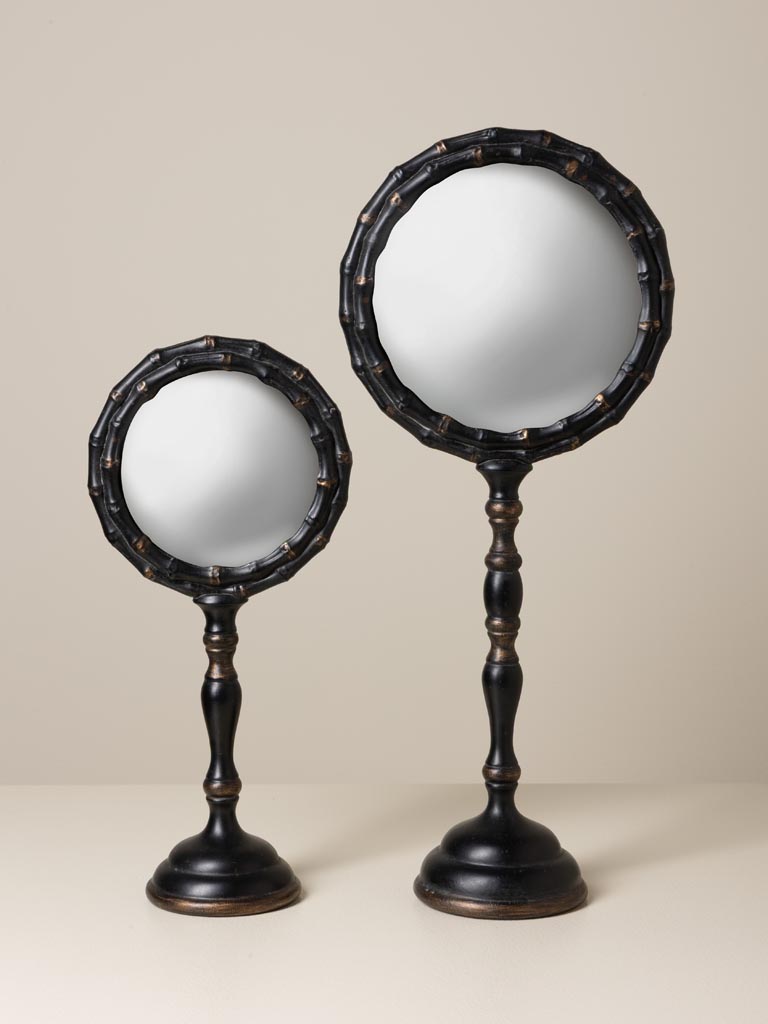 S/2 miroirs convexes sur pied Bambou - 1