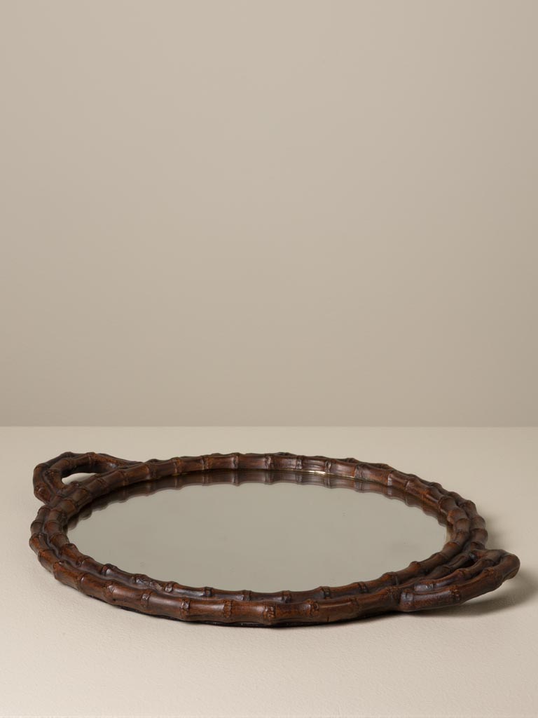 Plateau rond avec miroir Bamboo - 4