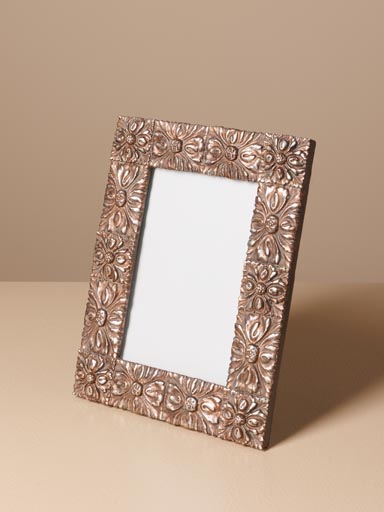 Small silver photo frame Camelia