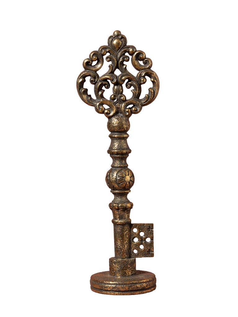 Large antique gold key decoration Seruria - 2