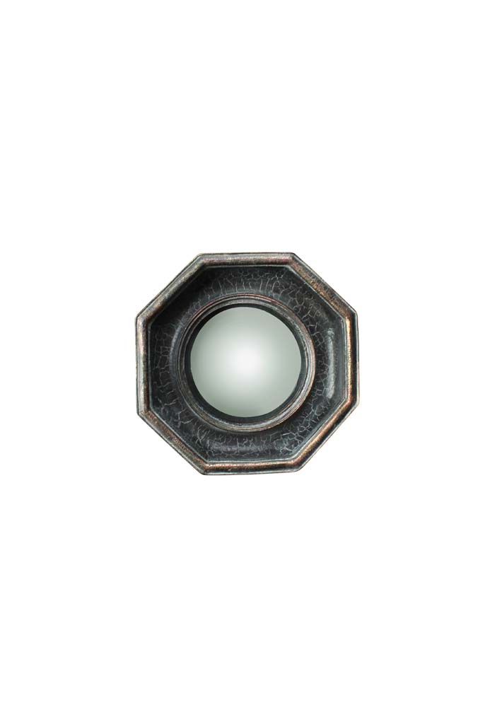 Miroir  convexe octogonal patine noire * (9.5) - 2