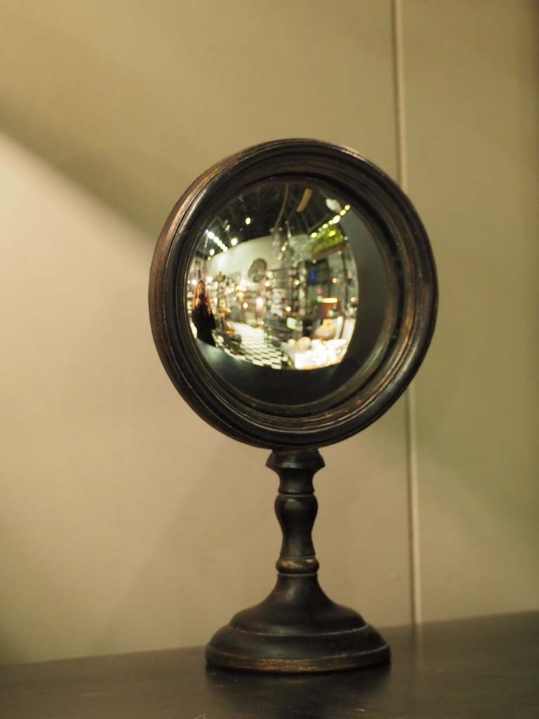 Small convex mirror on stand - 1