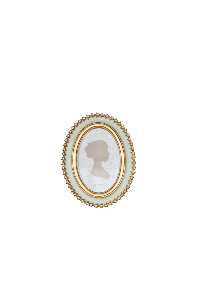 Oval frame with golden tulips (10x15) - 2