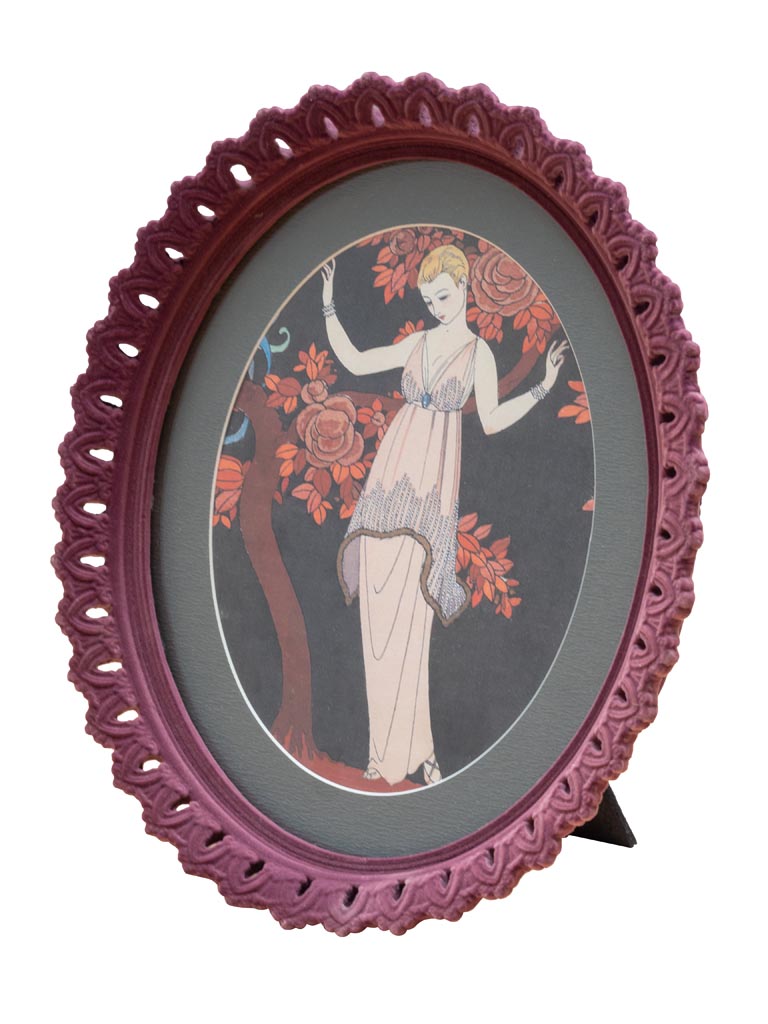 Oval frame & Artdéco Posture illustration (20x15) - 2