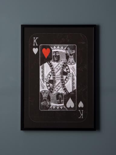 Black frame King of hearts