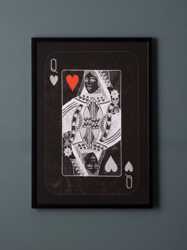 Black frame Queen of hearts