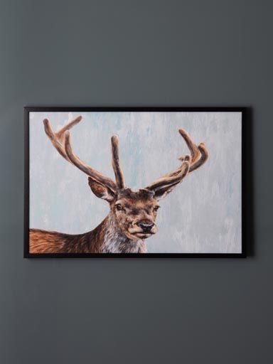 Frame with deer head painting