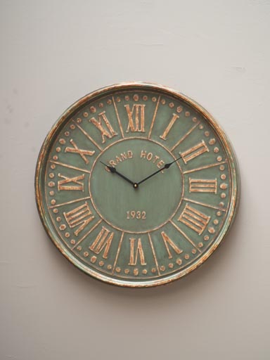 Iron clock Roman numerals Grand Hotel