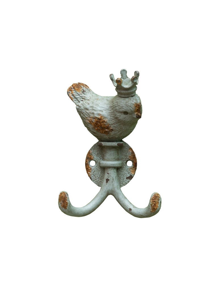 Double pewter hook crowned bird - 2