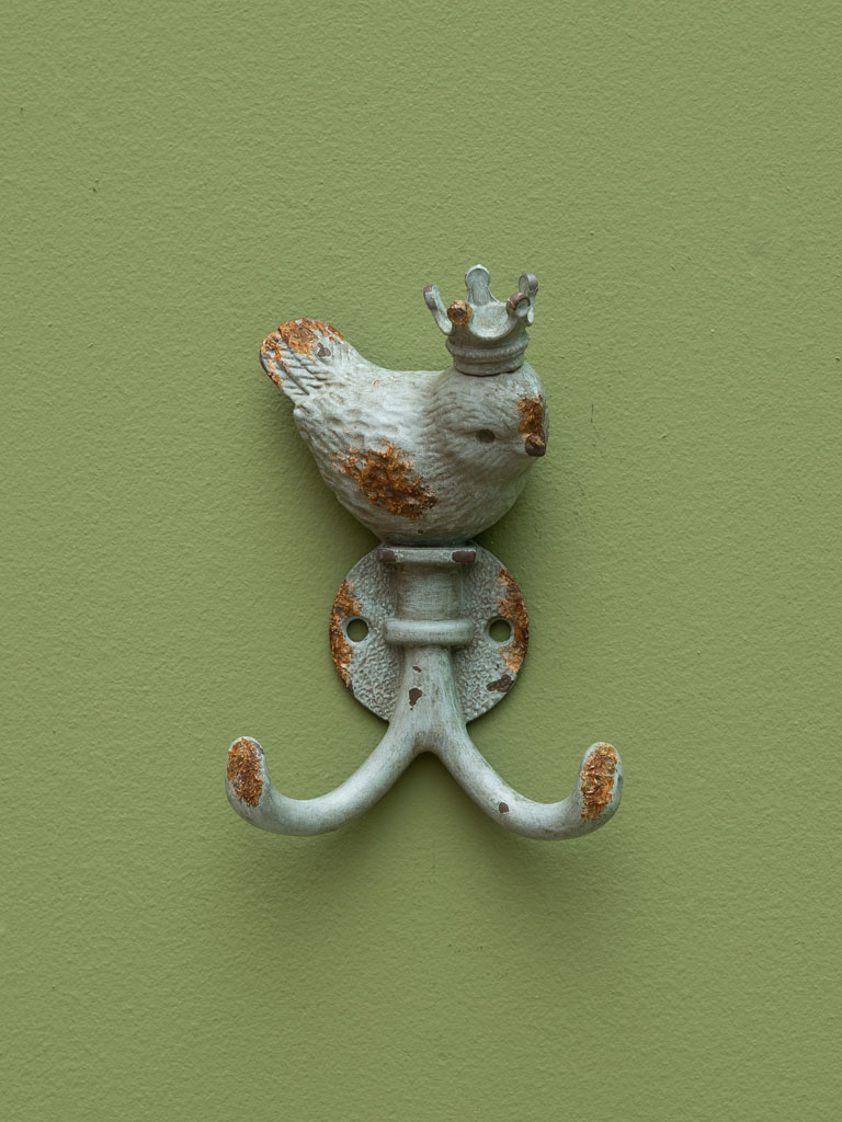Double pewter hook crowned bird - 1
