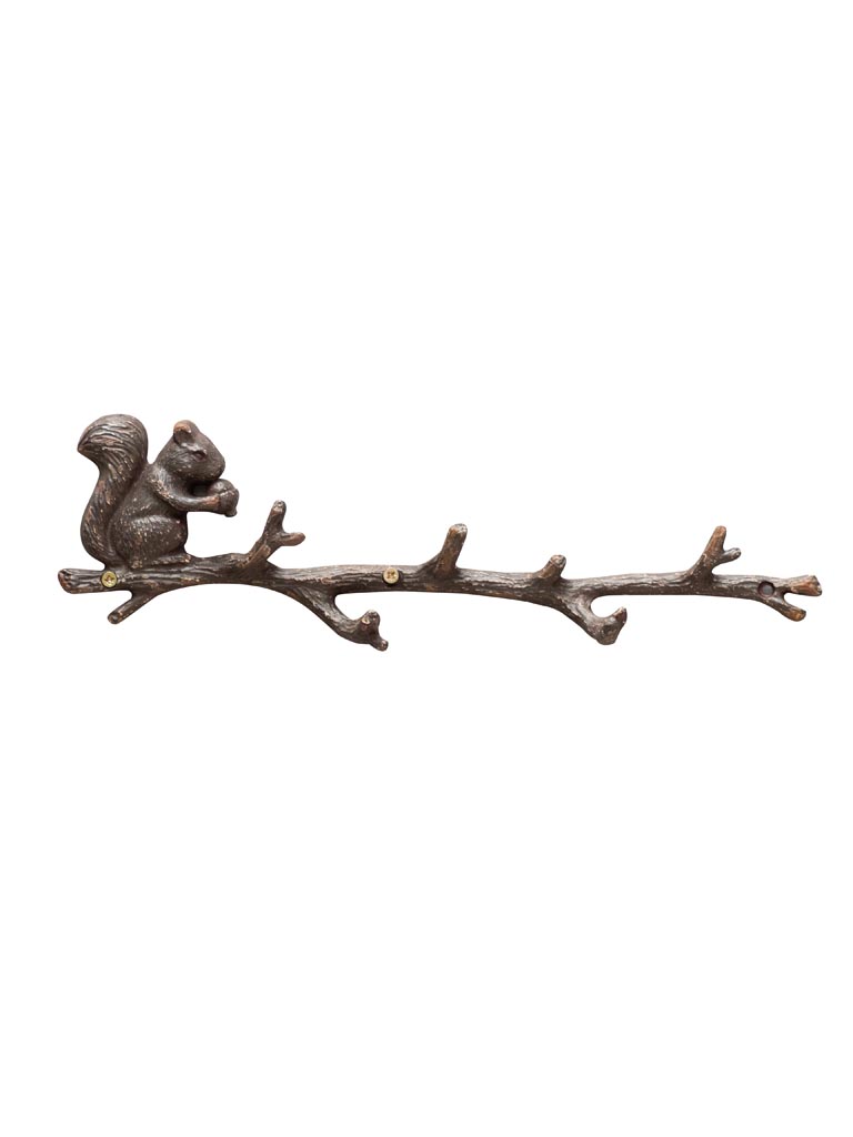 Coat rack with squirrel on branch - 2