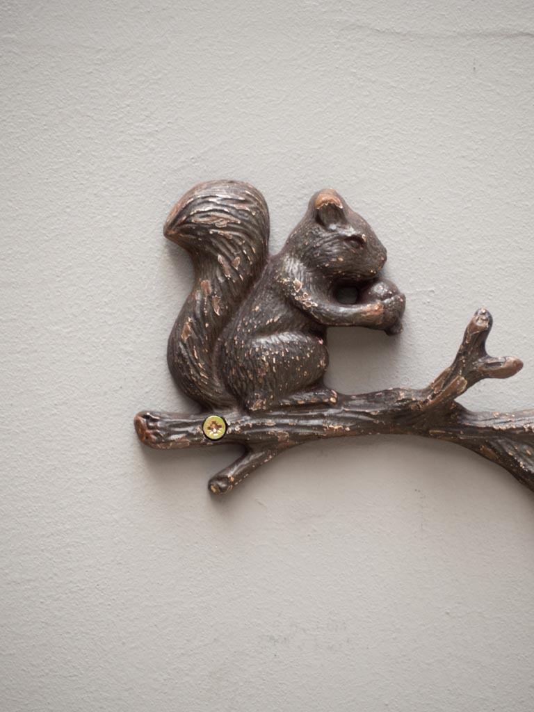 Coat rack with squirrel on branch - 3