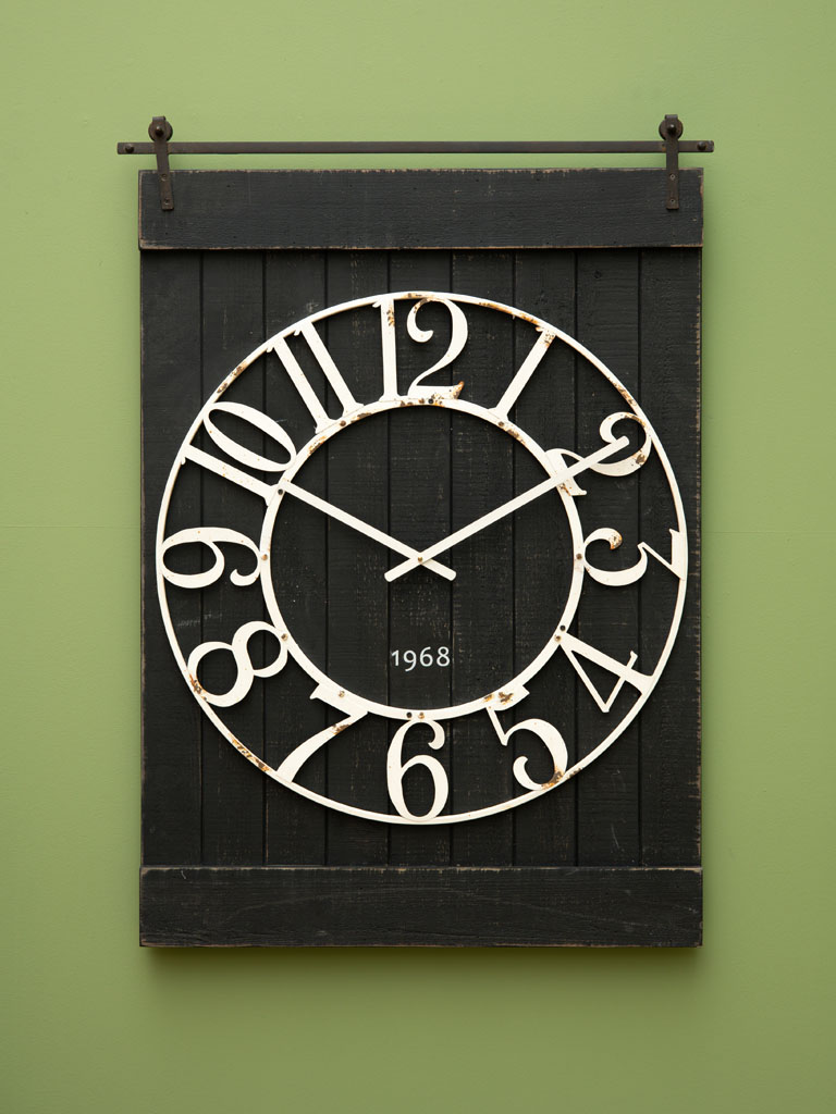 Horloge bois noir Barney - 1