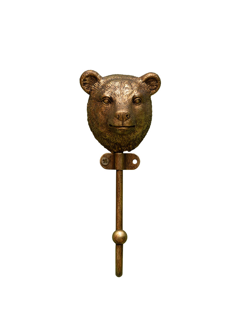 Golden bear head hook - 2