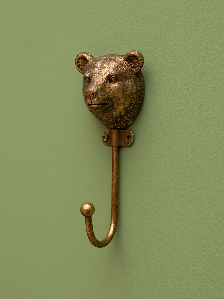 Golden bear head hook - 3