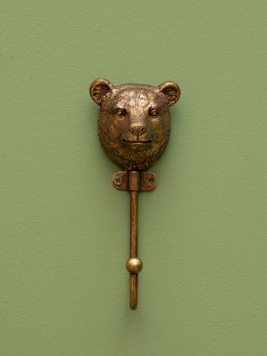 Golden bear head hook