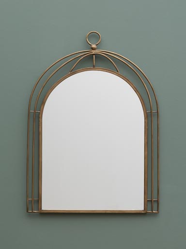 Mirror with birdcage shape