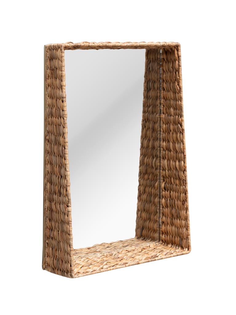 Braided frame mirror with shelf - 2