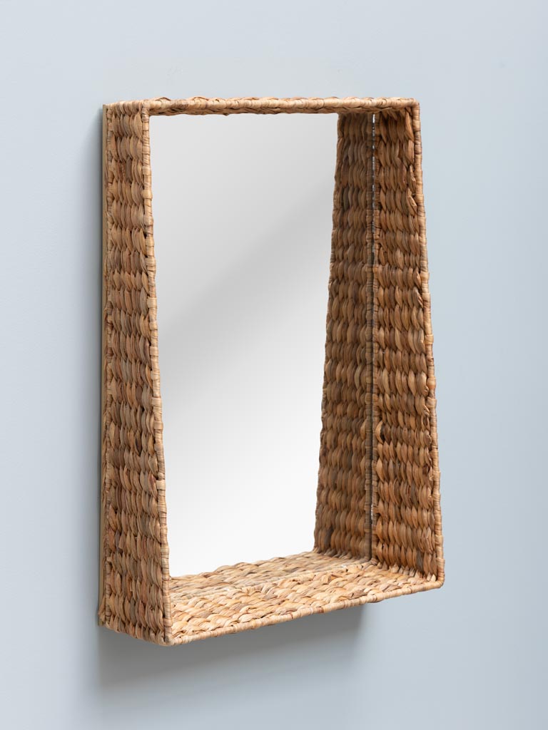 Braided frame mirror with shelf - 4