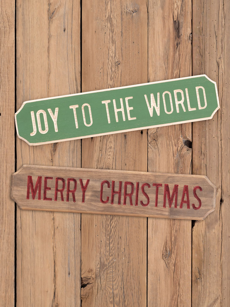 S/2 wooden boards Xmas & Joy - 1