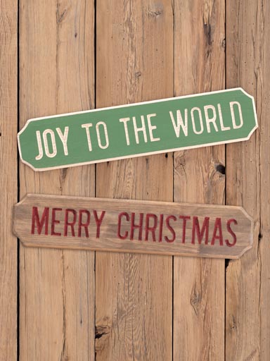 S/2 wooden boards Xmas & Joy