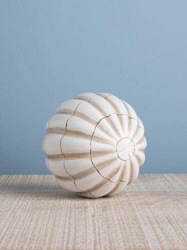 Déco boule blanche grosses stries