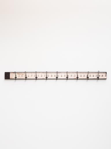 Wall coat rack measuring rod