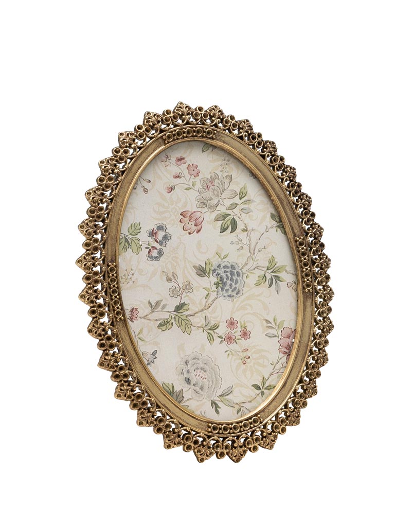 Golden flowery photo frame (13x9) - 2