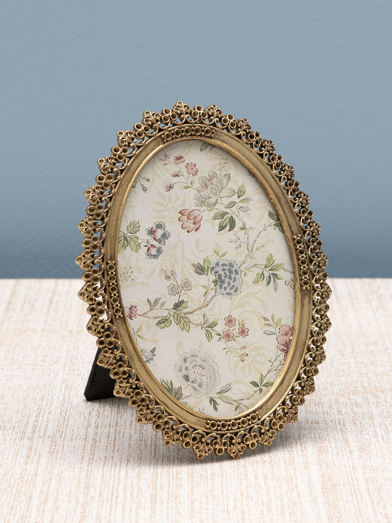 Golden flowery photo frame (13x9) - 1