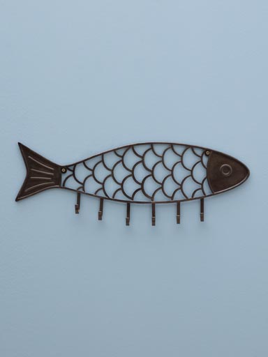 Fish coat rack 6 hooks