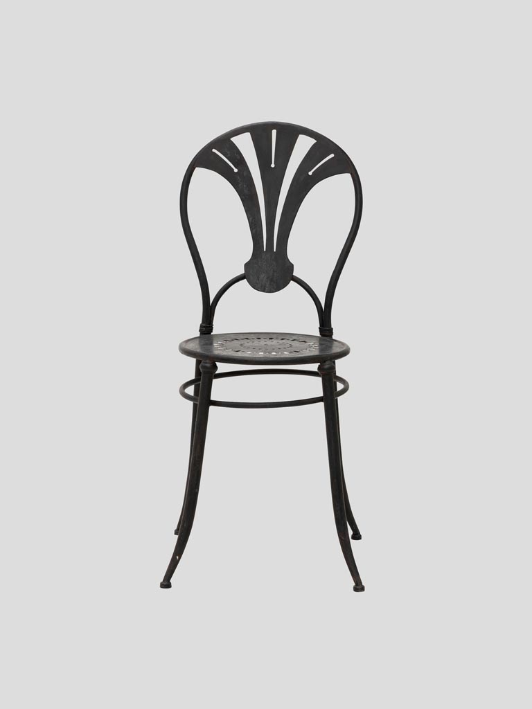 Black metal chair Lob Rustichic - 2