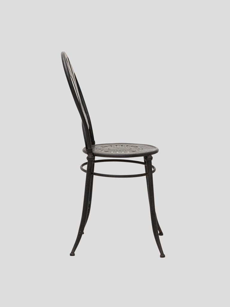 Black metal chair Lob Rustichic - 4