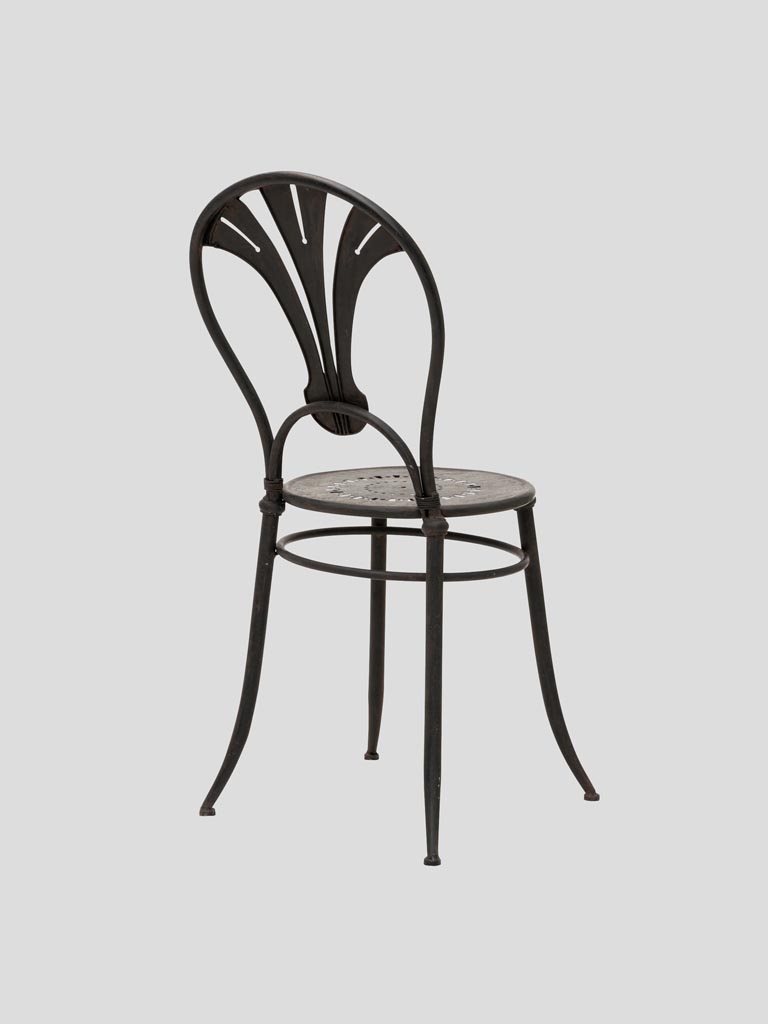 Black metal chair Lob Rustichic - 3