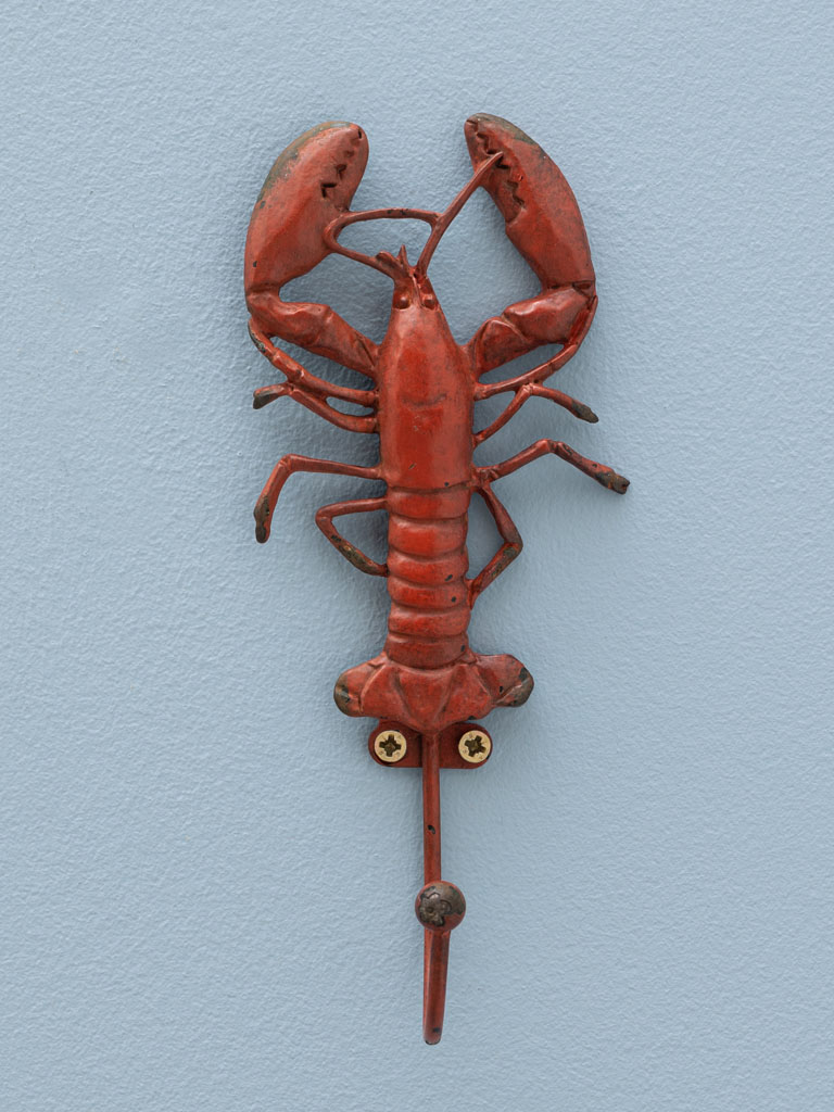 Crochet homard métal rouge - 1