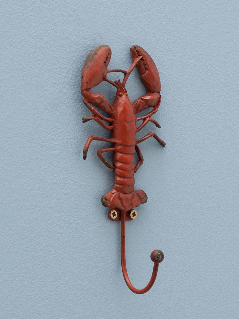 Crochet homard métal rouge - 3