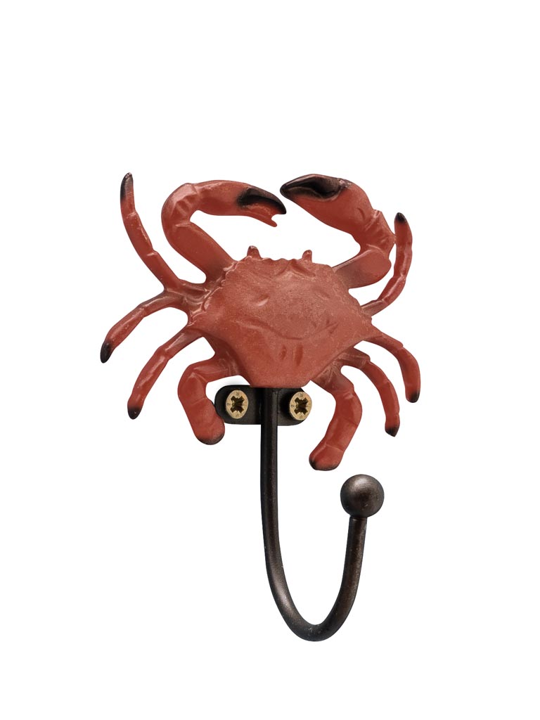 Red iron crab hook - 2