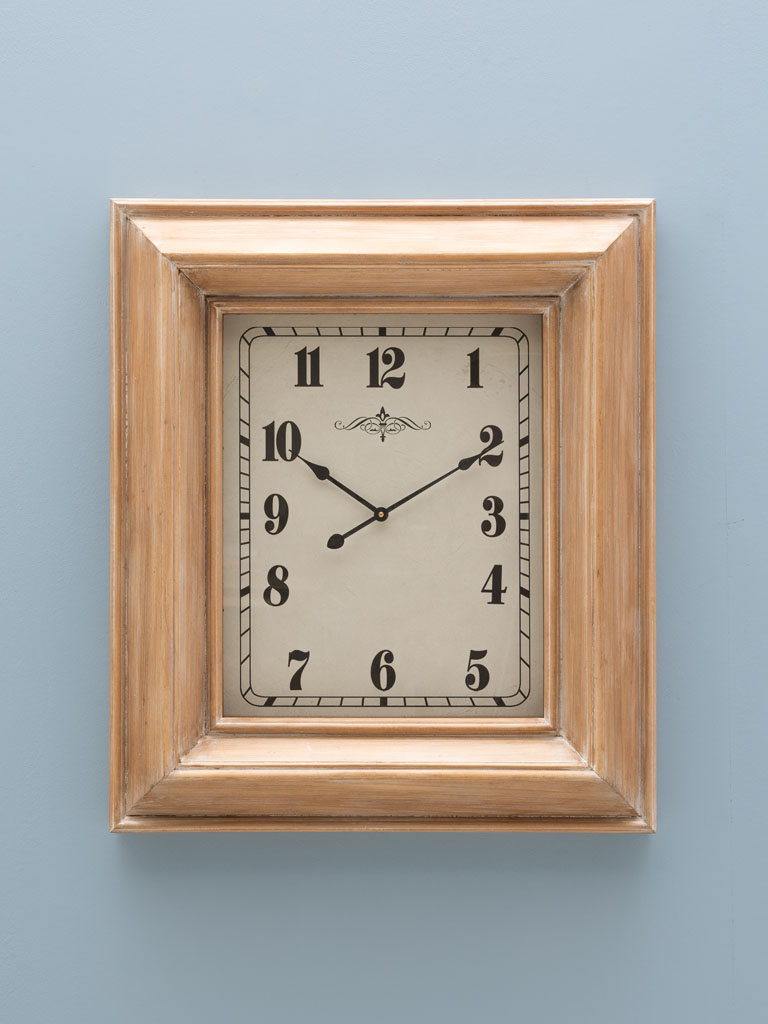 Rectangular pine clock - 1