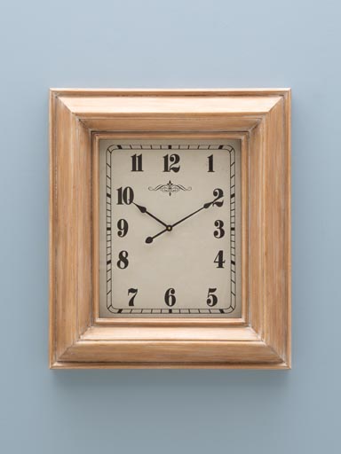 Rectangular pine clock