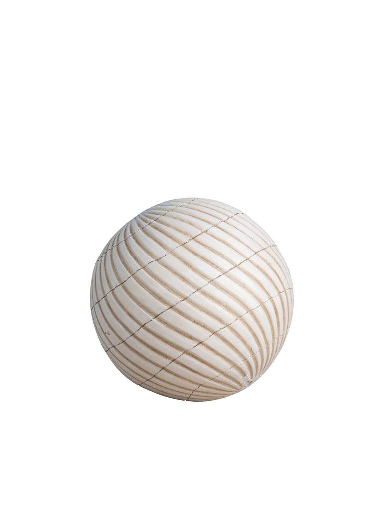 White ball with small stripes deco - 2