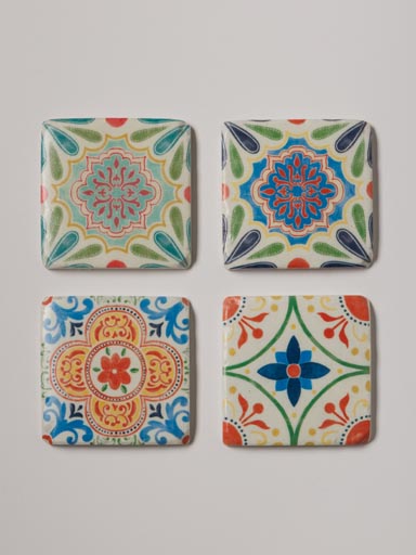 S/4 sous-verres en résine Algarve