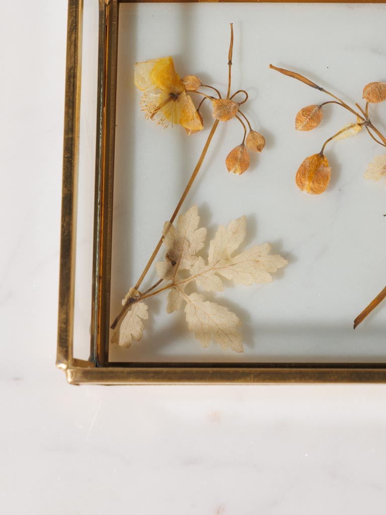 Trinket tray with dry flowers in glass frame - 6