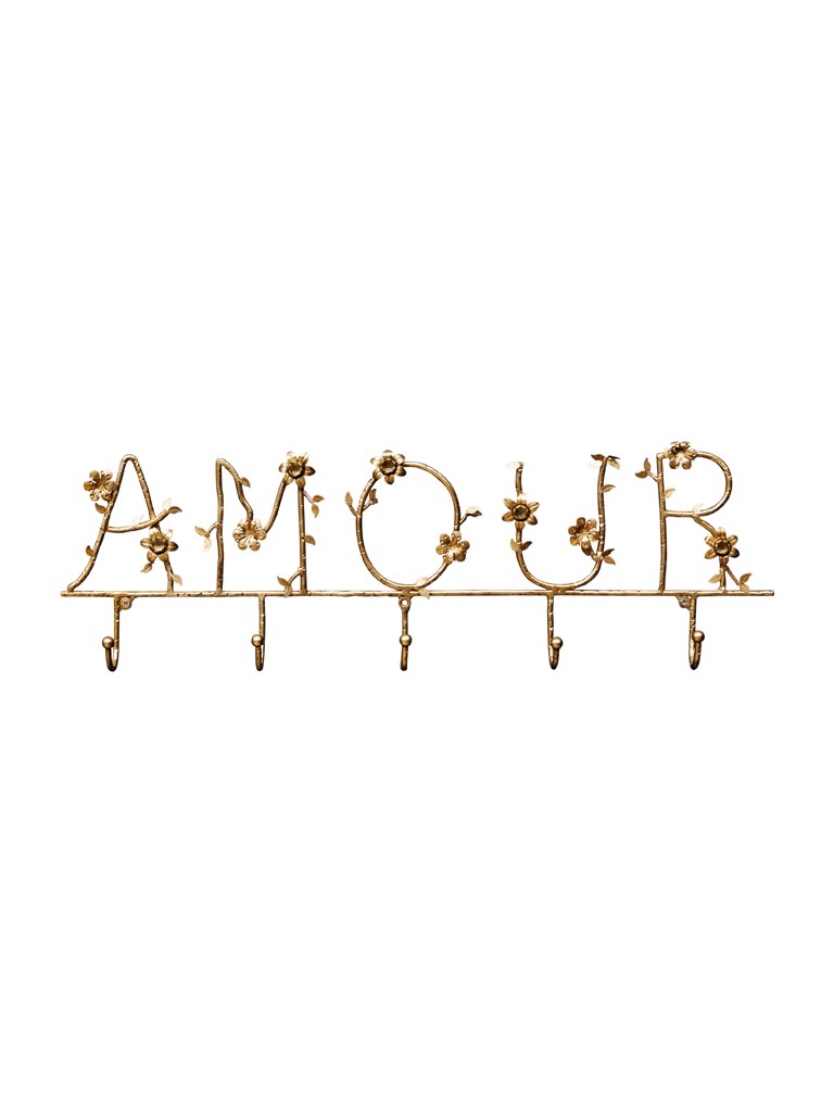 Wall coat rack with flowers Amour - 2