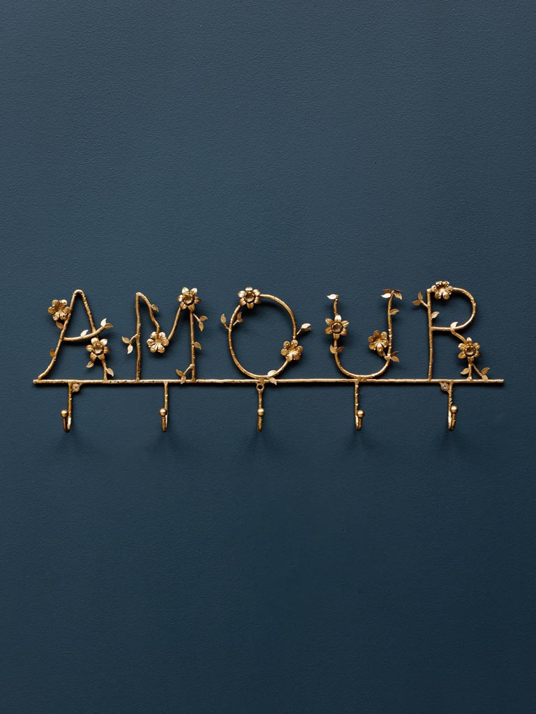 Wall coat rack with flowers Amour - 1