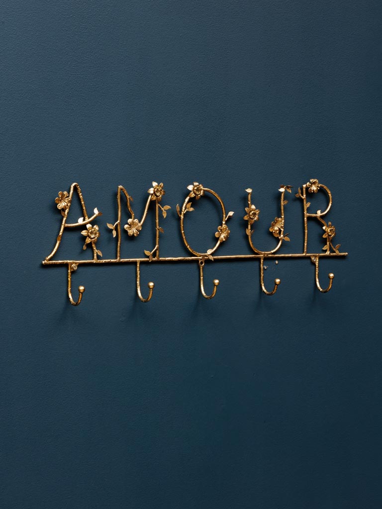 Wall coat rack with flowers Amour - 3