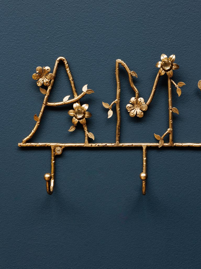Wall coat rack with flowers Amour - 4