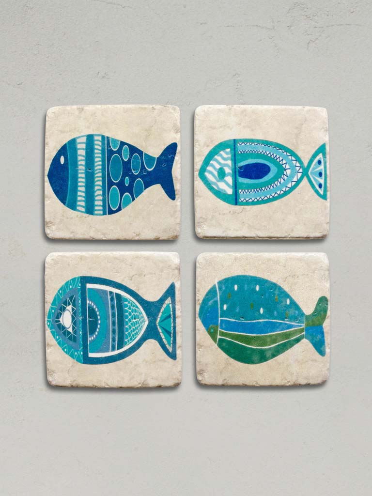S/4 resin coasters fishes - 1