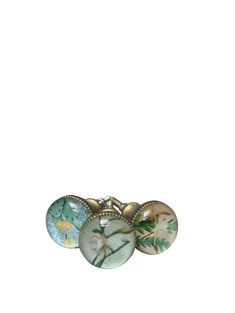 S/3 boutons de porte florales - 2