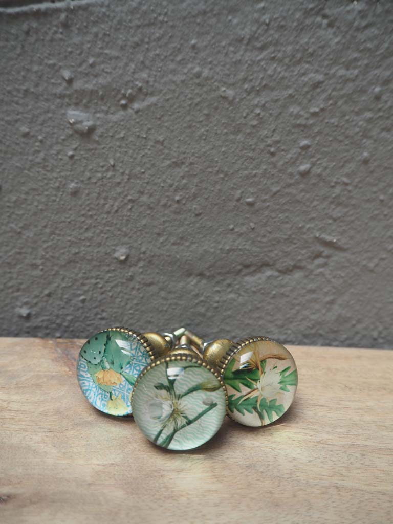 S/3 knobs floral - 1