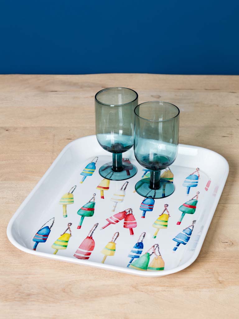 Enamel tray with floats - 1