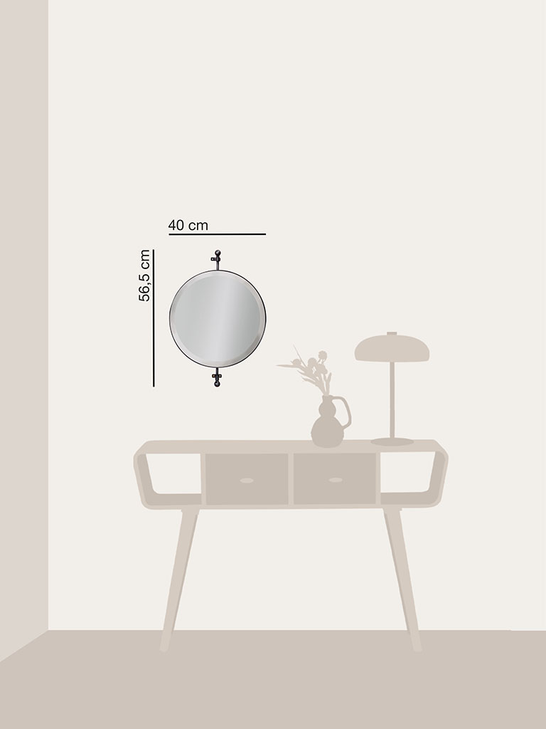 Round pivoting mirror - 3